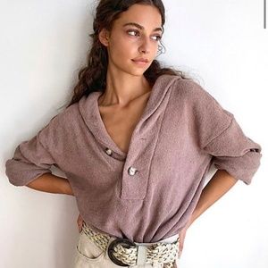 Charcoal color Free people beach bino pullover size medium